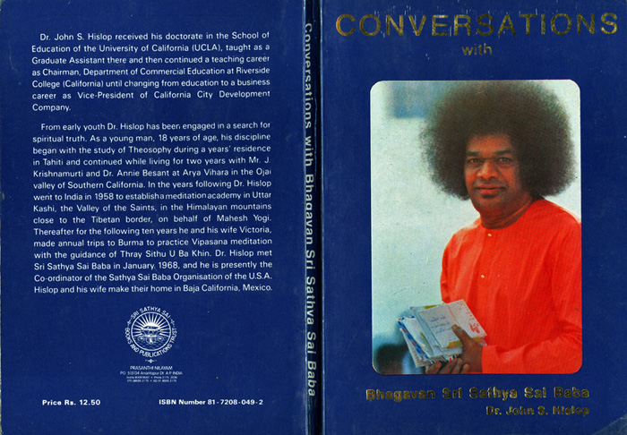 Comnversations with Sathya Sai baba by Hislop