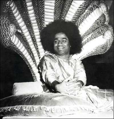Serpent bed in Sai baba's bedroom representing his claim to be Vishnu who reclined on a bed of serpents in heaven